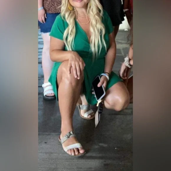 Stretchy Emerald Green Romper - Picture 2 of 5